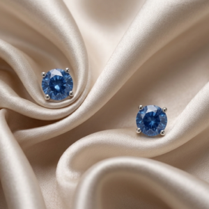 Azure Gem Studs Earrings